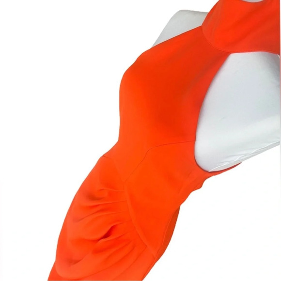 C/MEO Kiss Land midi dress red orange sleeveless high neck excellent Size XS - Picture 5 of 10